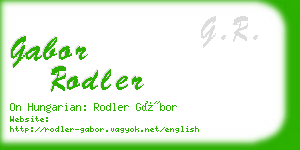 gabor rodler business card